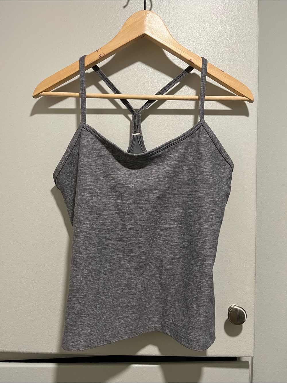 Lululemon Heathered Grey Power Y Racerback Camisole Size 10